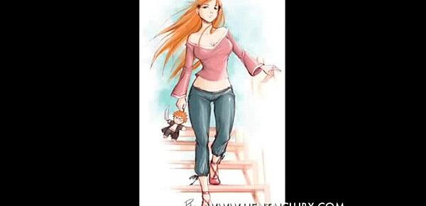  anime girls Galeria ecchi Orihime inoue sexy